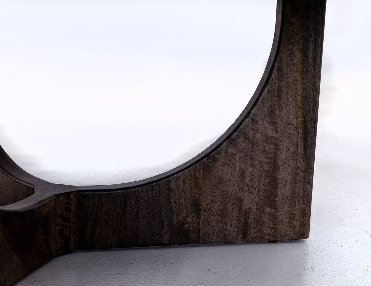 Zaphiro Cocktail Table, Brown - Parota/Mango & Resin