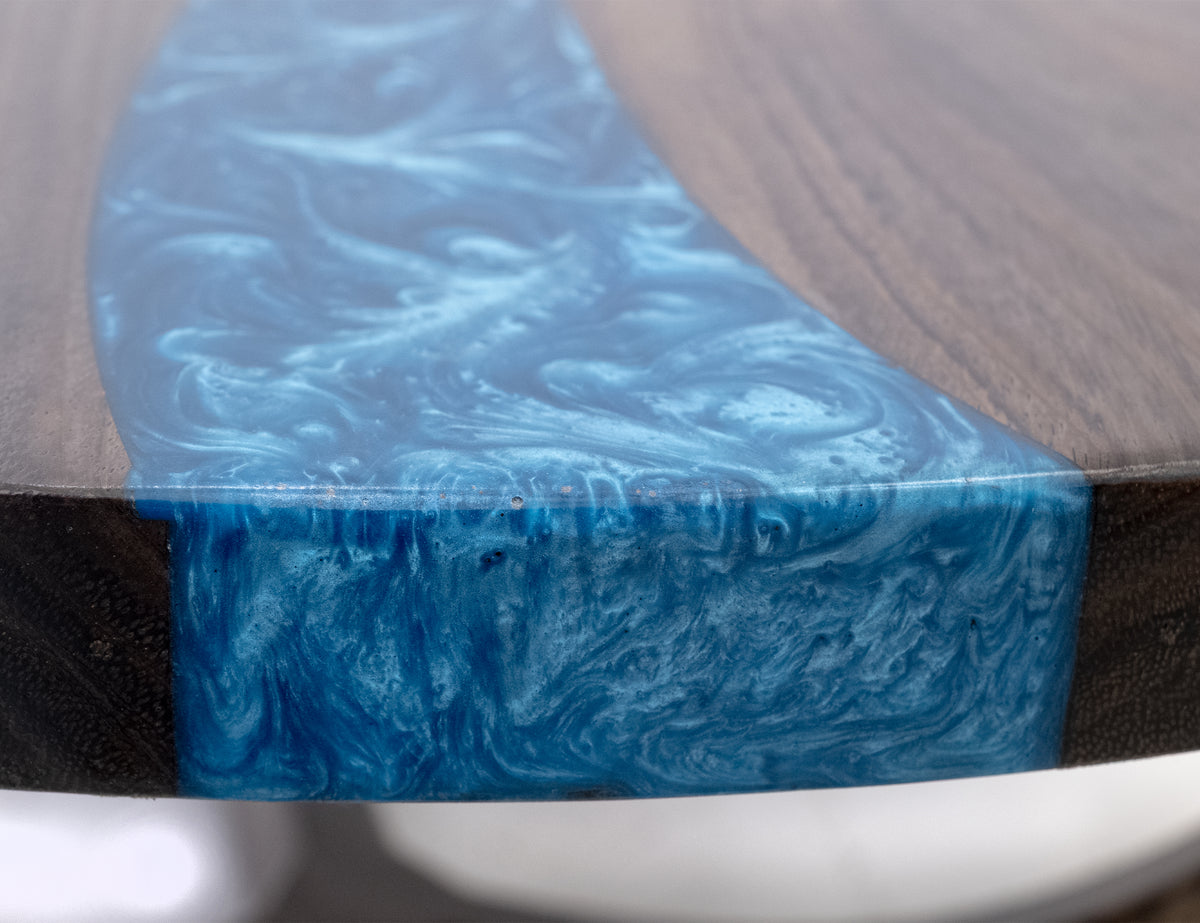 Zaphiro Cocktail Table, Brown - Parota/Mango & Resin