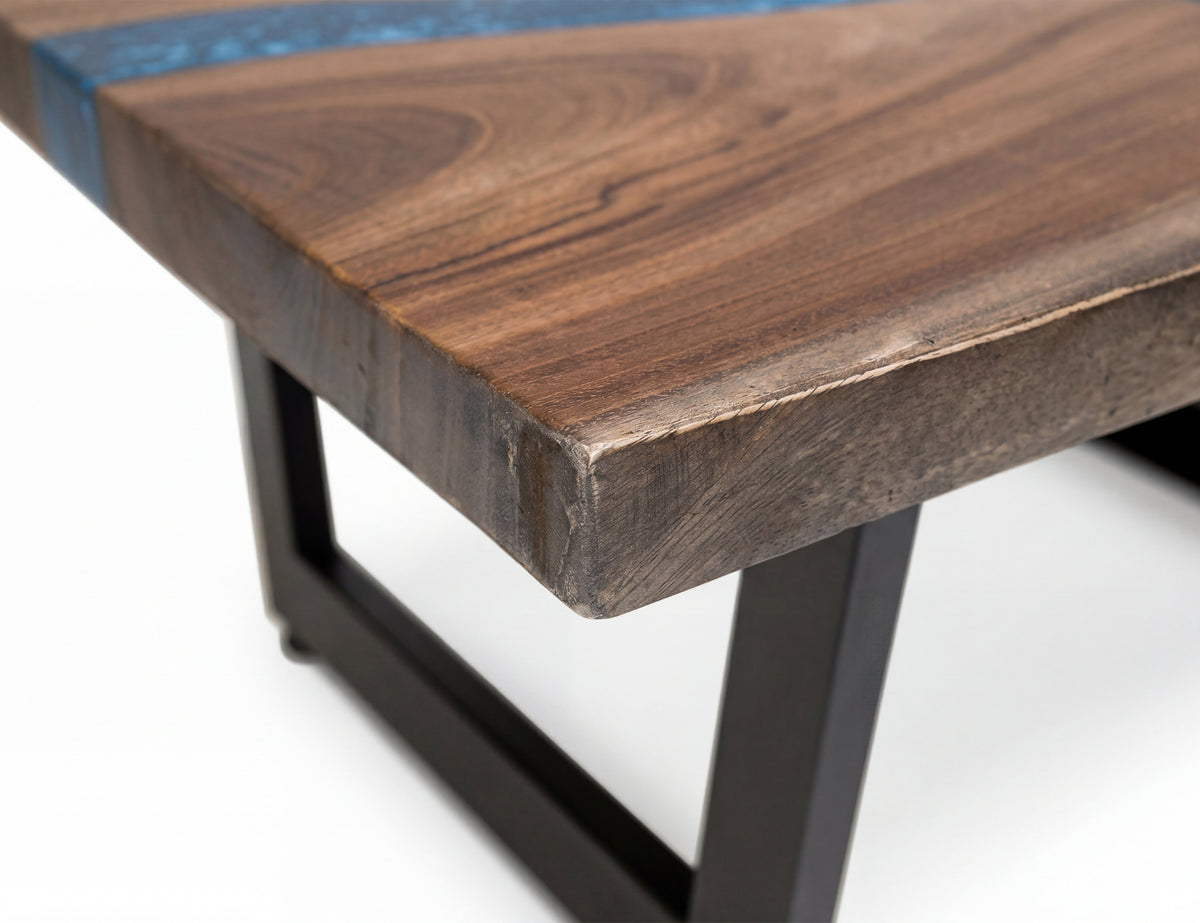 Zaphiro Cocktail Table, Brown - Parota & Resin