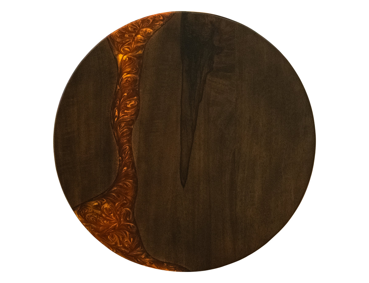 Raramuri End Table, Black - Mango & Resin