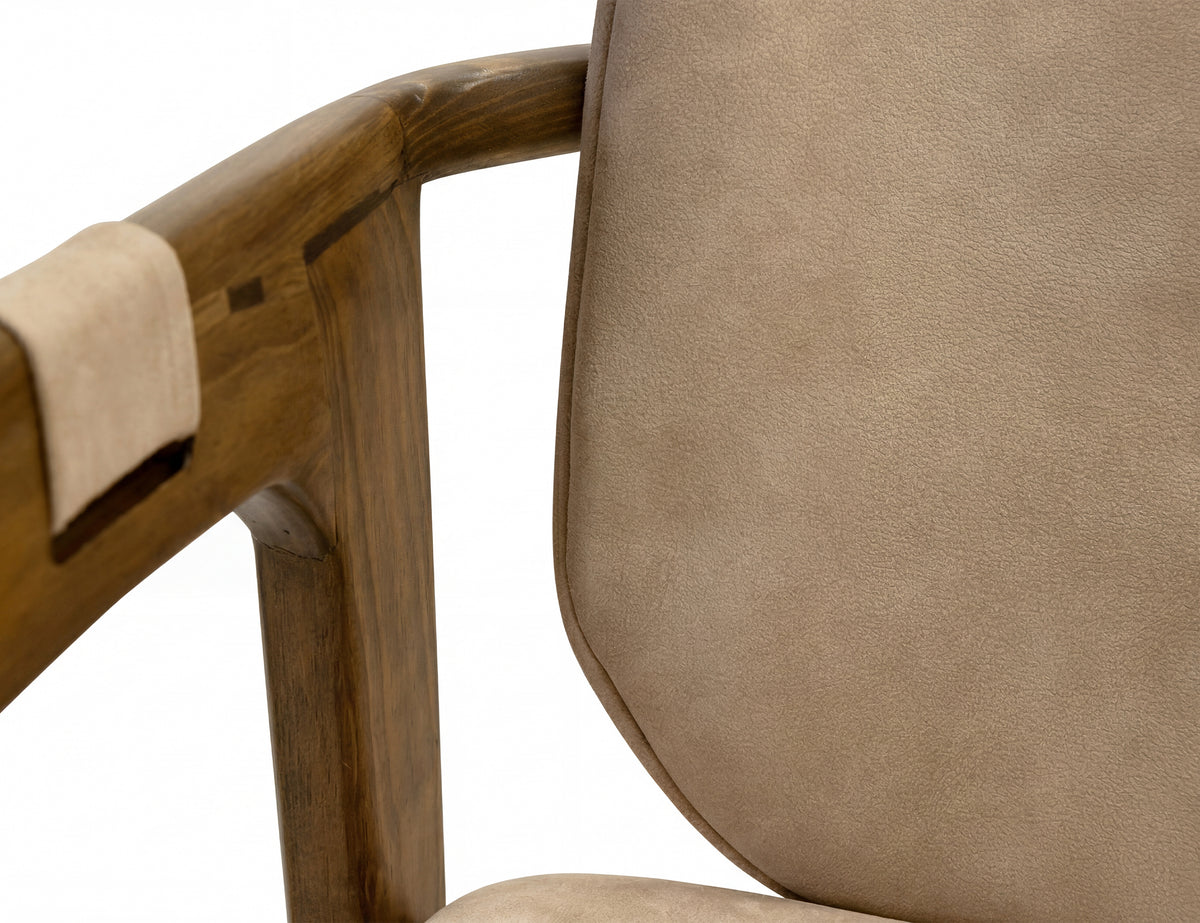 Silver Upholstered Chair, Ivory, Poly Suede - IFD6476CHU