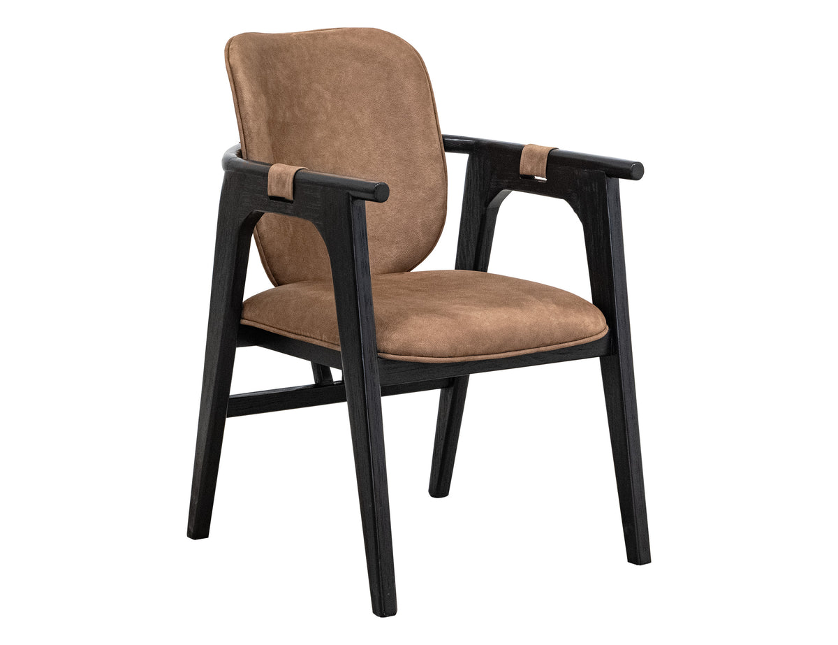 Forge Upholstered Chair, Brown, Poly Suede