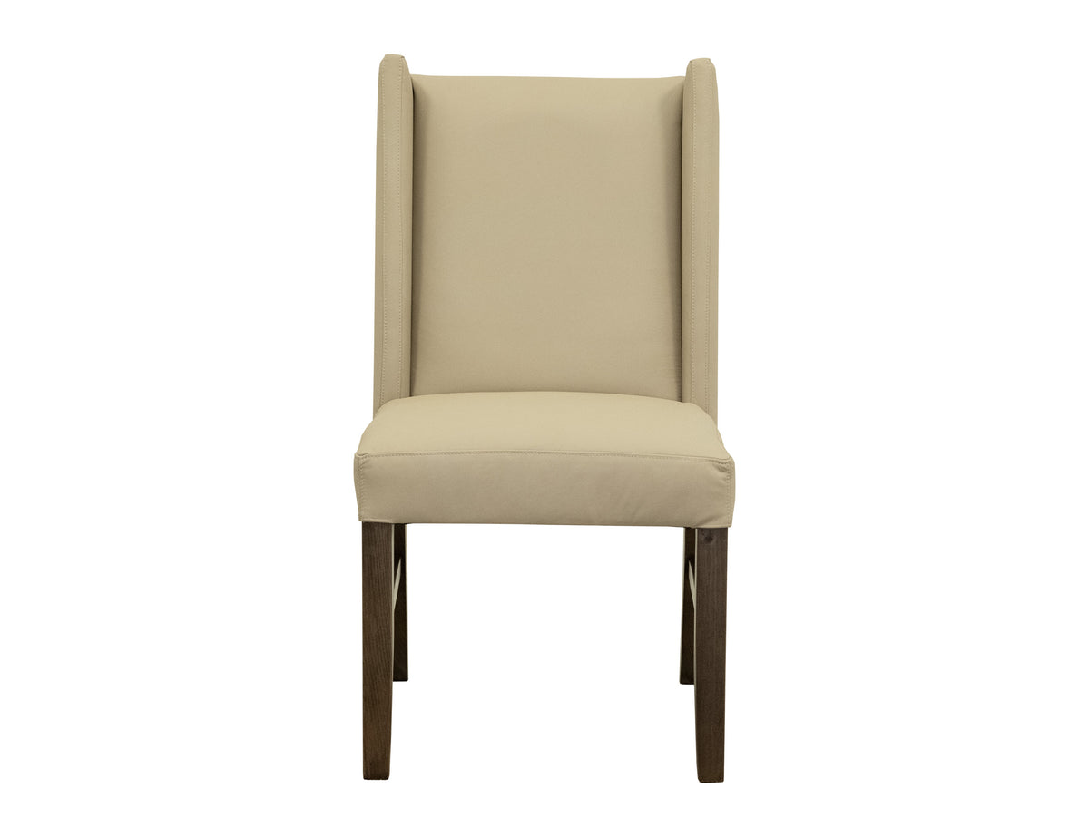 Forge Upholstered Chair, Ivory, (100% Leather) - IFD5823CHUBG