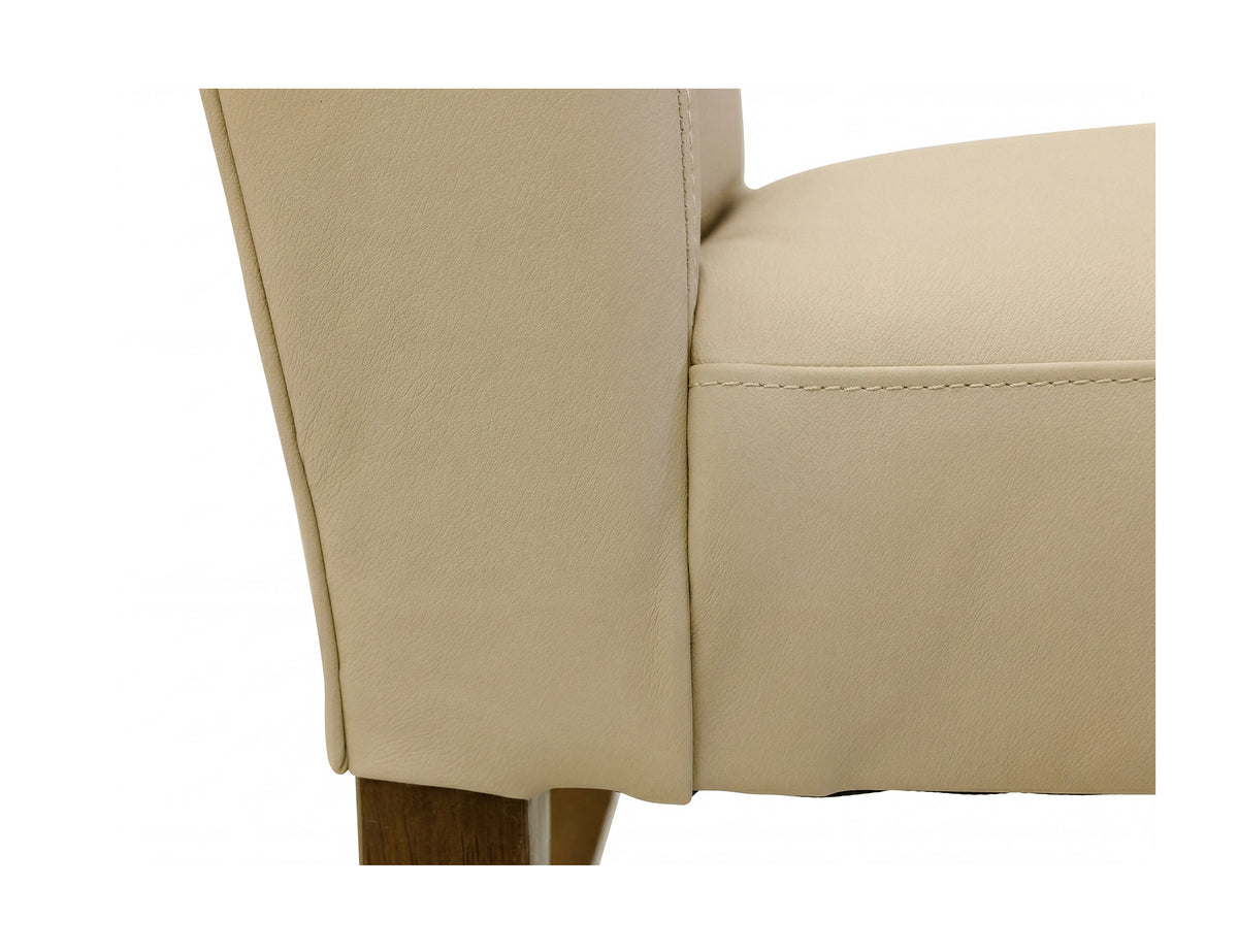 Forge Upholstered Chair, Ivory, (100% Leather) - IFD5823CHUBG