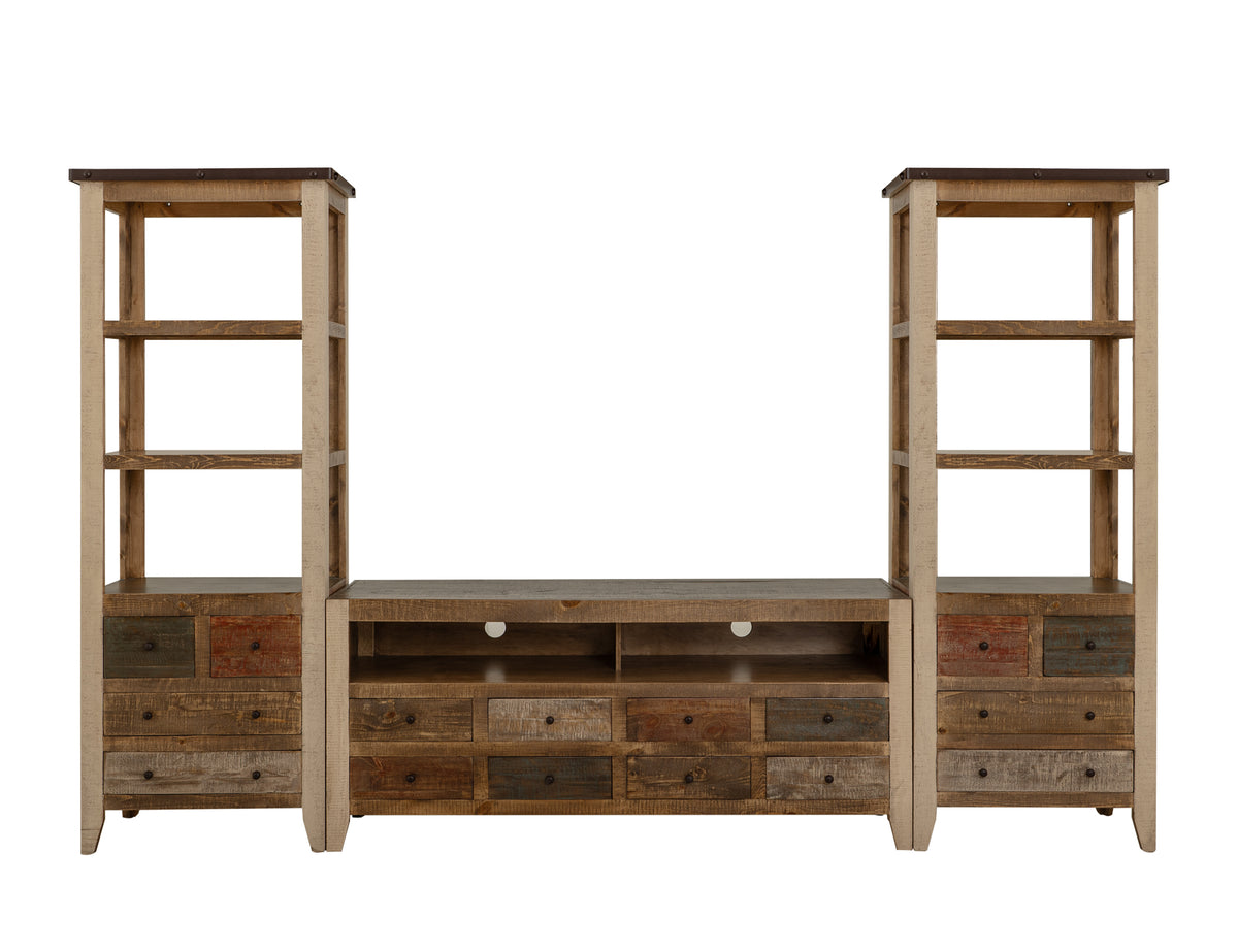 Antique Multicolor Pier, Multicolor, 4 Drawer 3 Shelves Universal