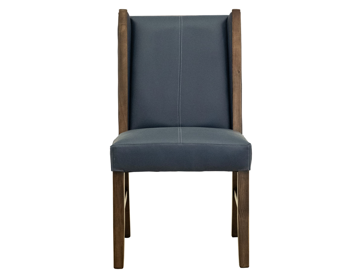 Forge Upholstered Chair, Blue, (100% Leather) - IFD5824CHUBL