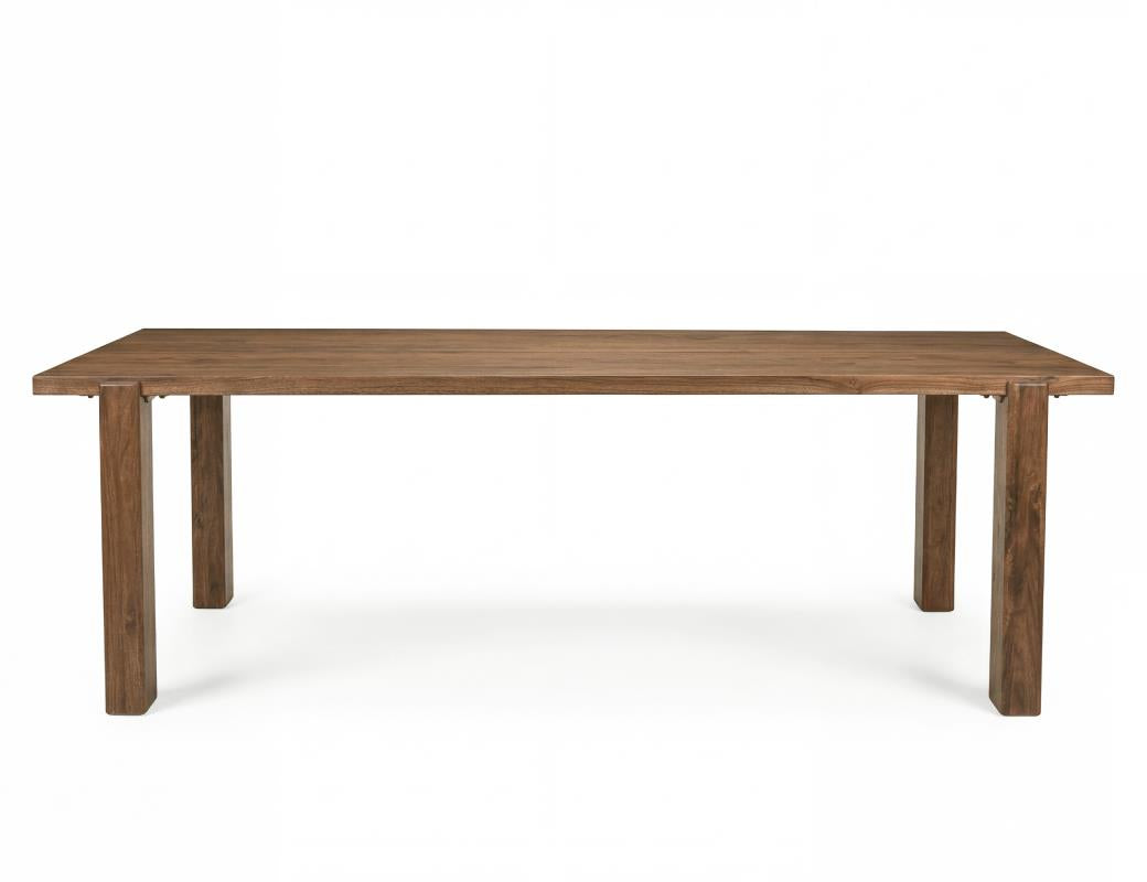 Silver, Rectangular Dining Table