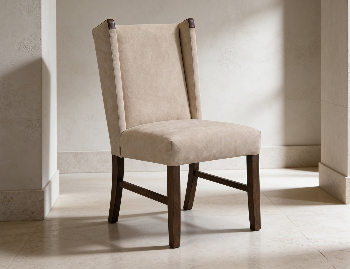 Forge Upholstered Chair, Ivory, Poly Suede - IFD5821CHU