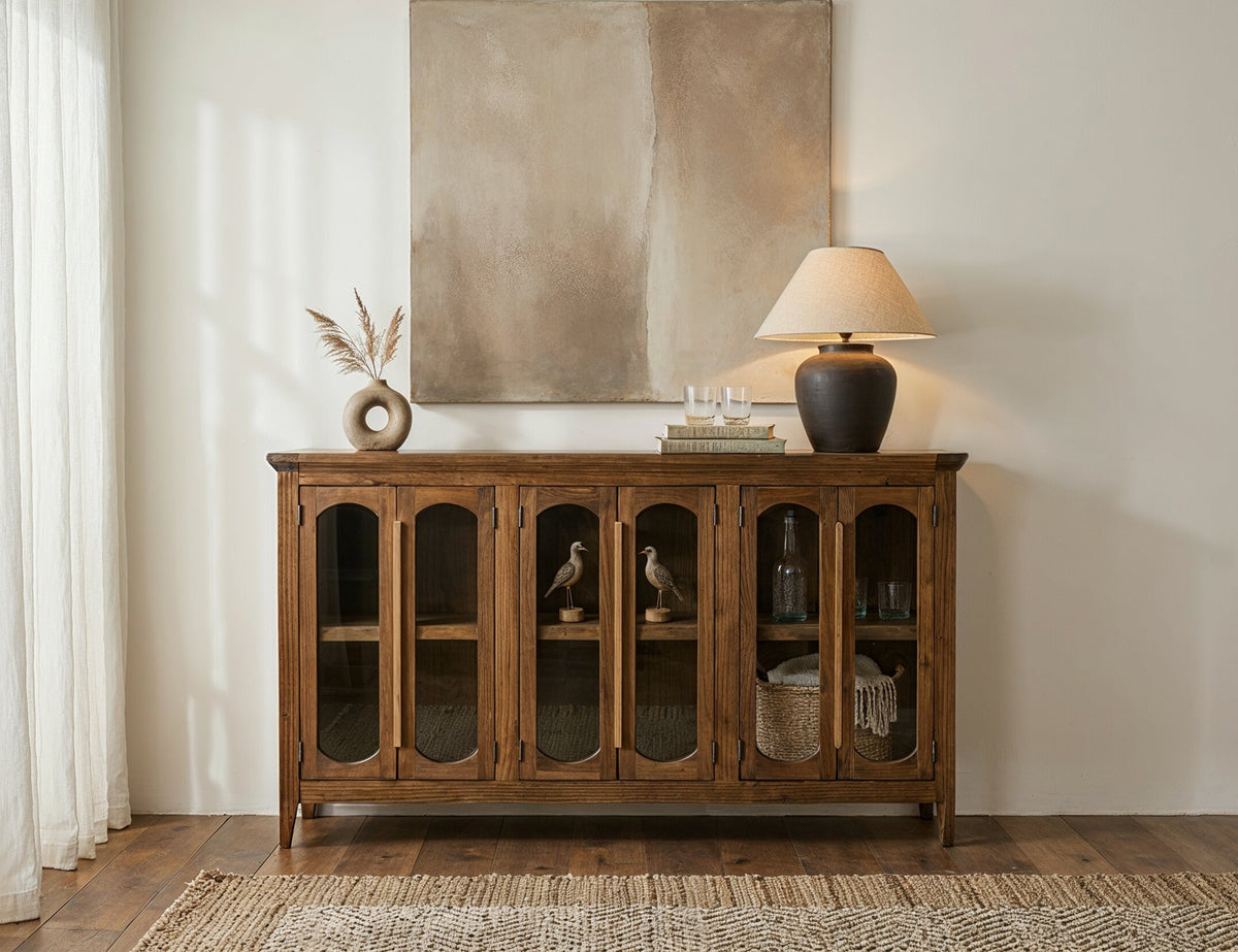 Brava Collection Console, Brown, 6 Door
