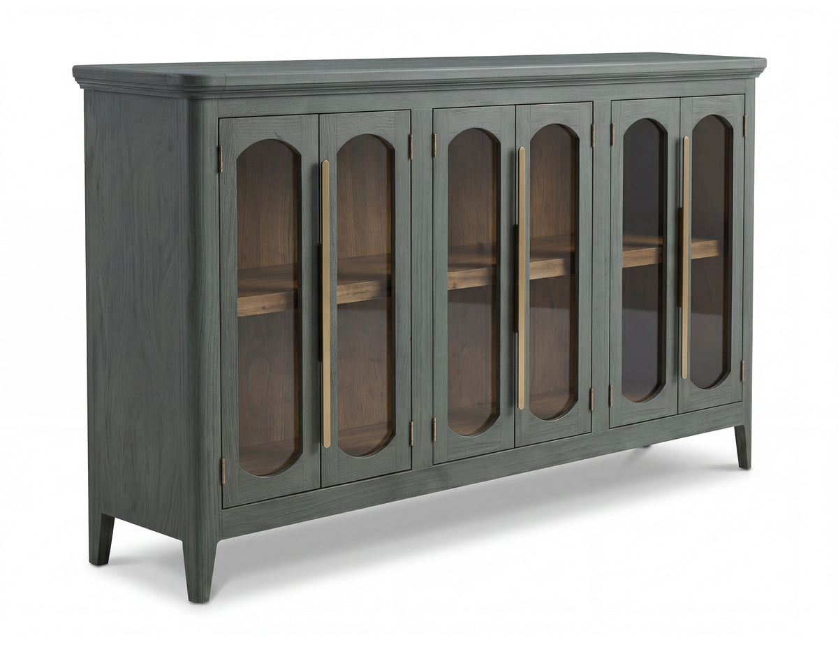Brava Collection Console, Green, 6 Door