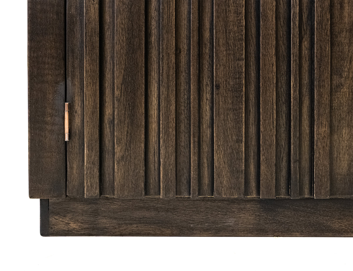 Dark Mezquite TV Stand for Fire Place, Dark Brown, 1 Drawer & 2 Door