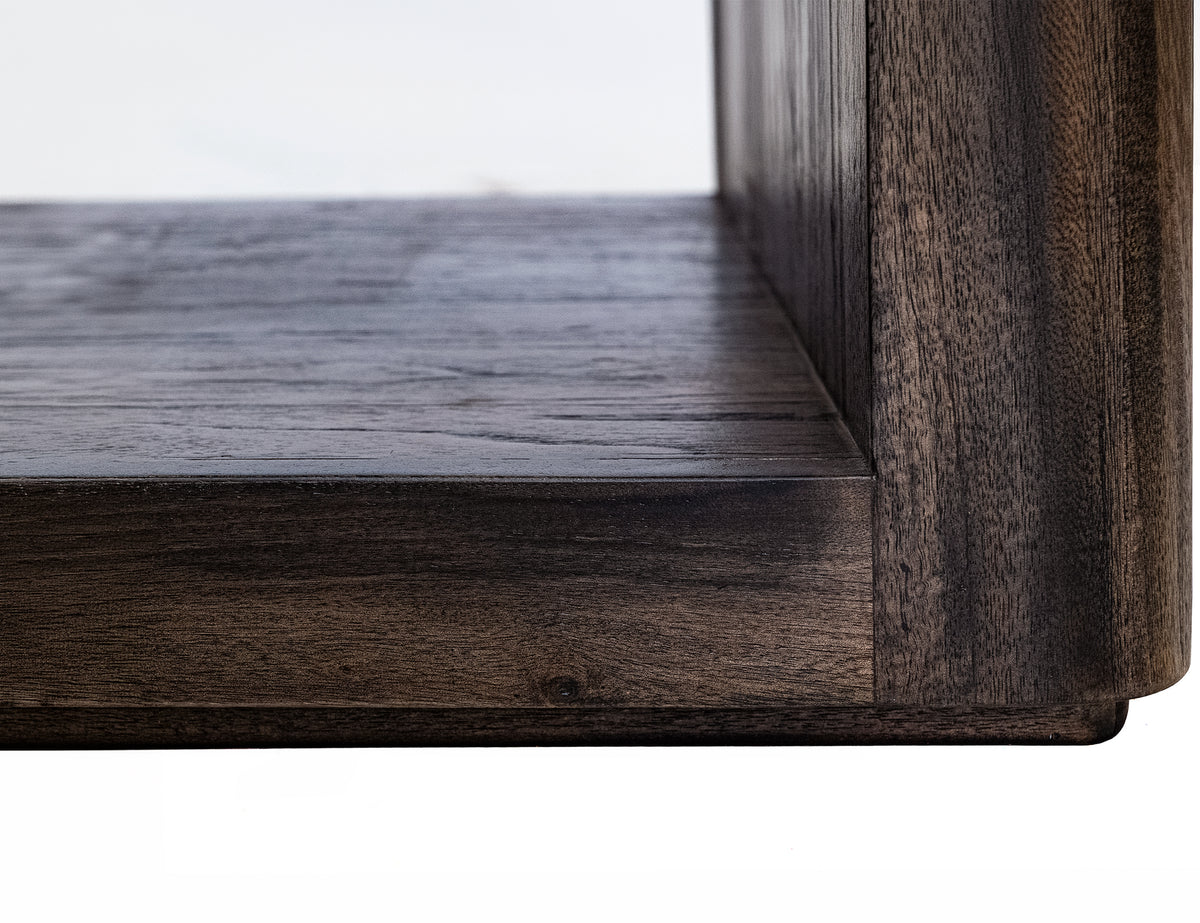 Black Balam Sofa Table, Black, 2 Shelf
