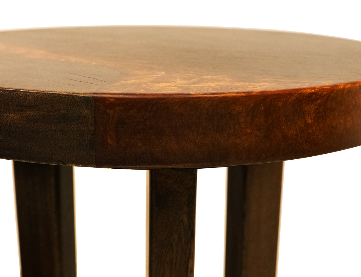 Raramuri Chairside Table, Black - Mango & Resin
