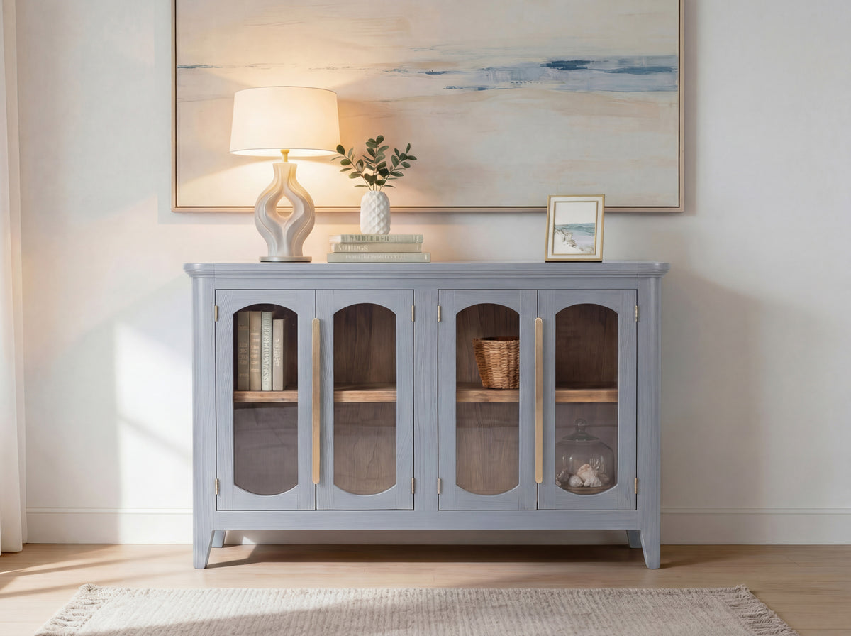 Brava Collection Console, Blue, 4 Door