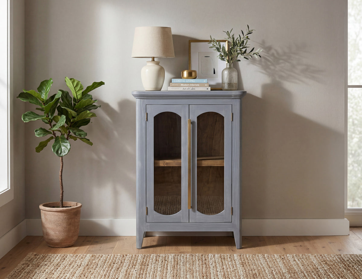 Brava Collection Console, Blue, 2 Door