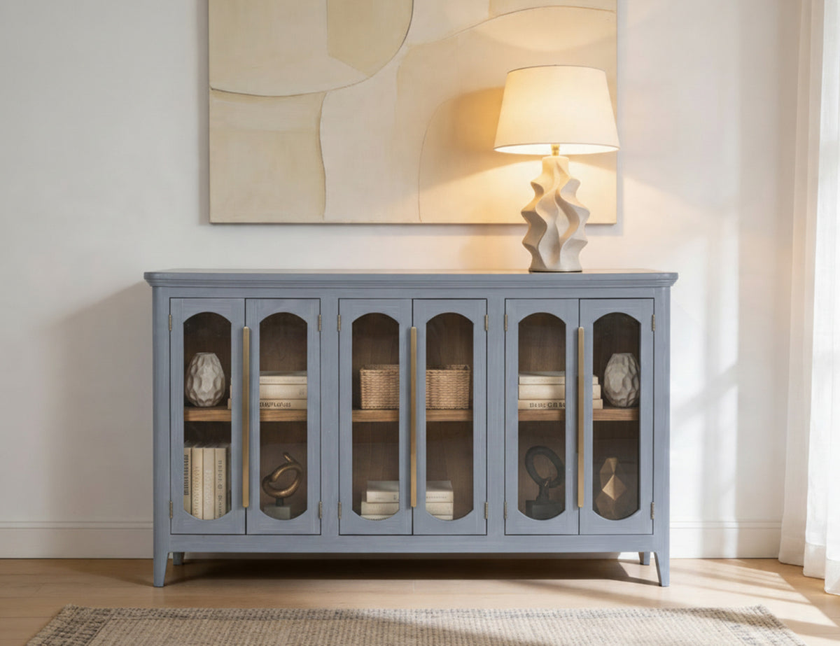 Brava Collection Console, Blue, 6 Door