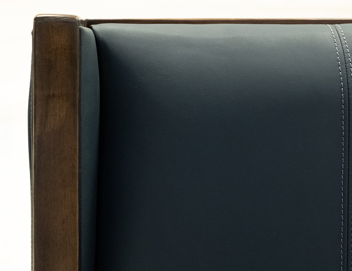 Forge Upholstered Chair, Blue, (100% Leather) - IFD5824CHUBL