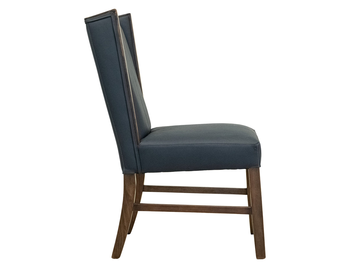 Forge Upholstered Chair, Blue, (100% Leather) - IFD5824CHUBL