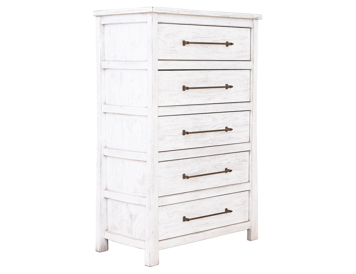White Roots Chest, 5 Drawer