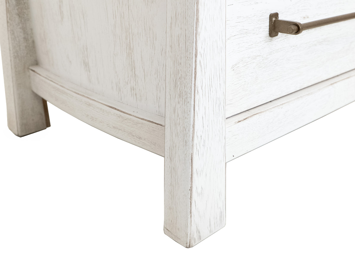 White Roots Nightstand, 2 Drawer