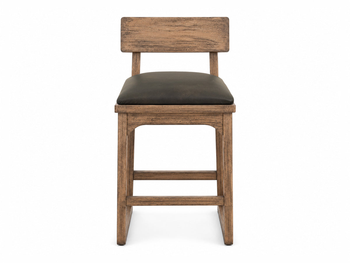 Balam Upholstered Barstool, Brown, 24" - IUP422-BST24-216