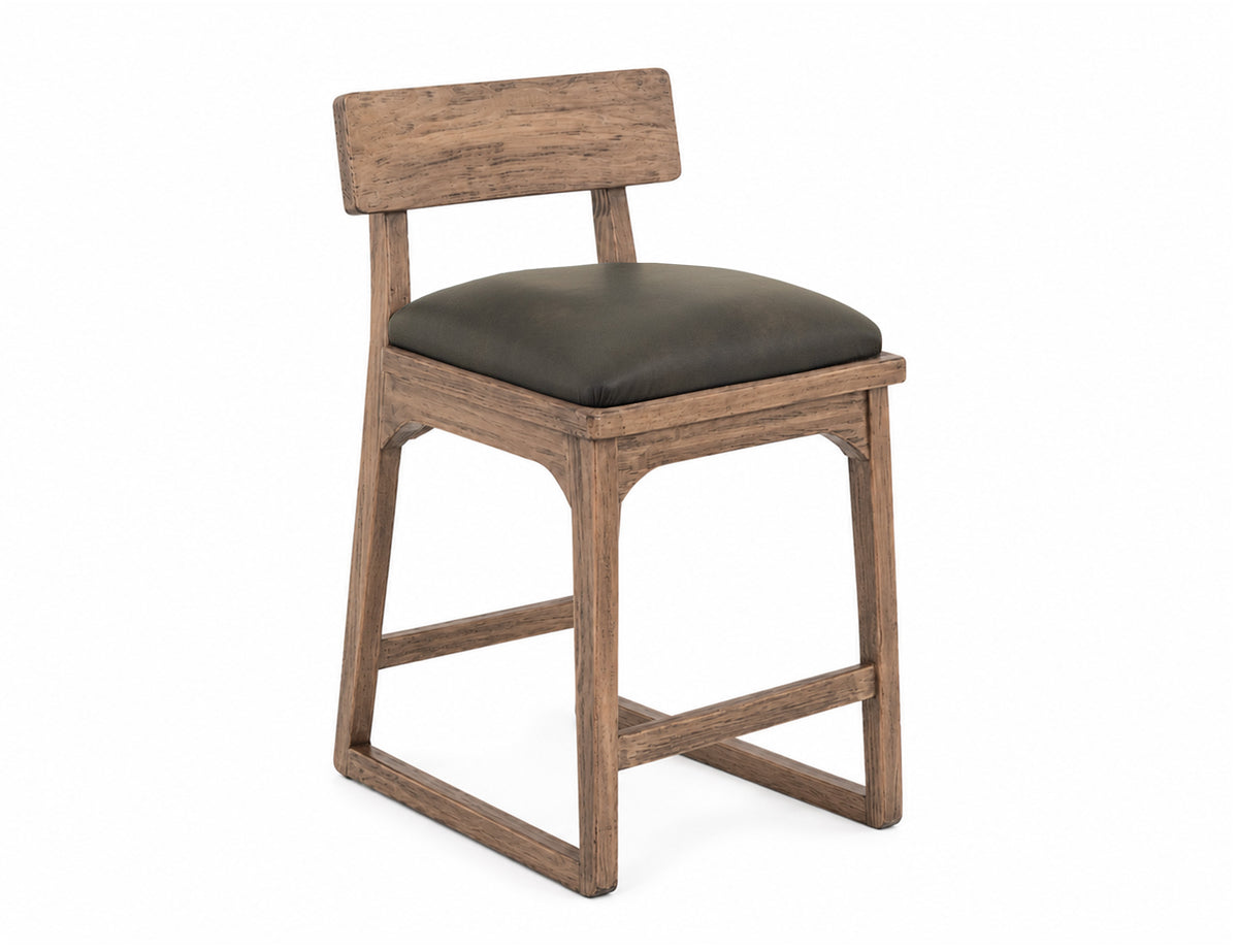 Balam Upholstered Barstool, Brown, 24" - IUP422-BST24-216