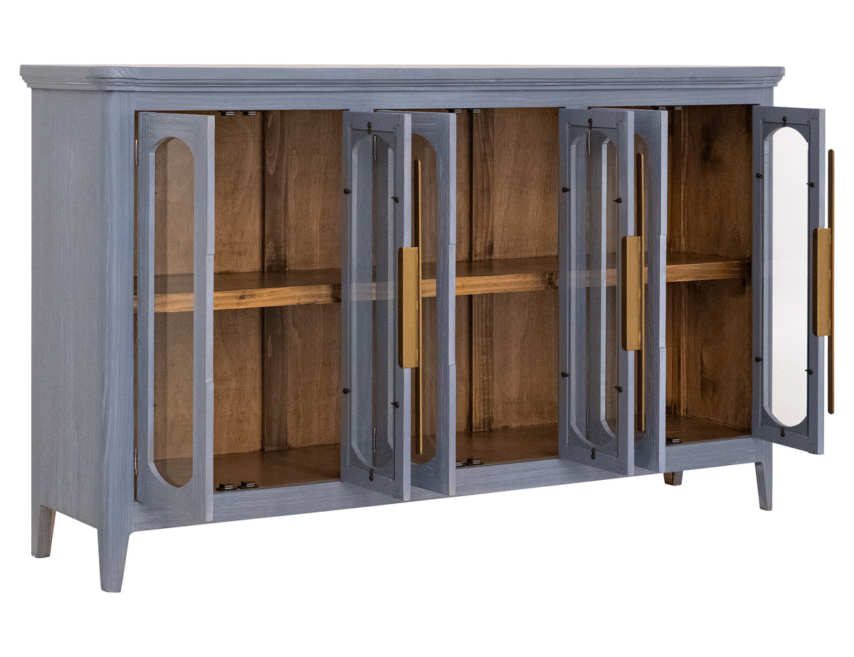 Brava Collection Console, Blue, 6 Door