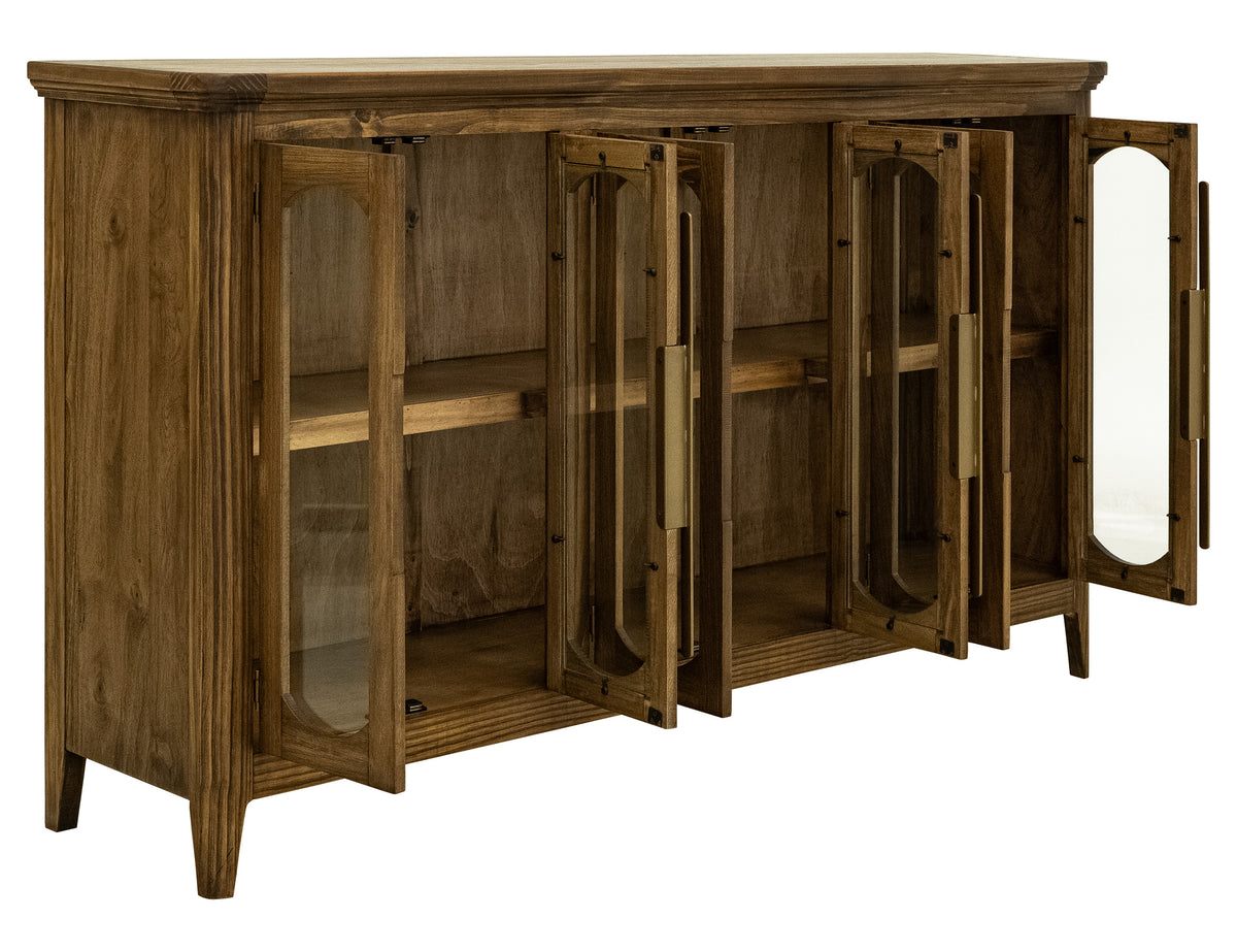 Brava Collection Console, Brown, 6 Door