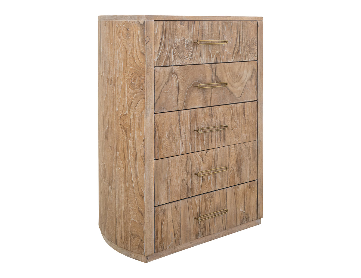 White Balam Chest, White, 5 Drawer