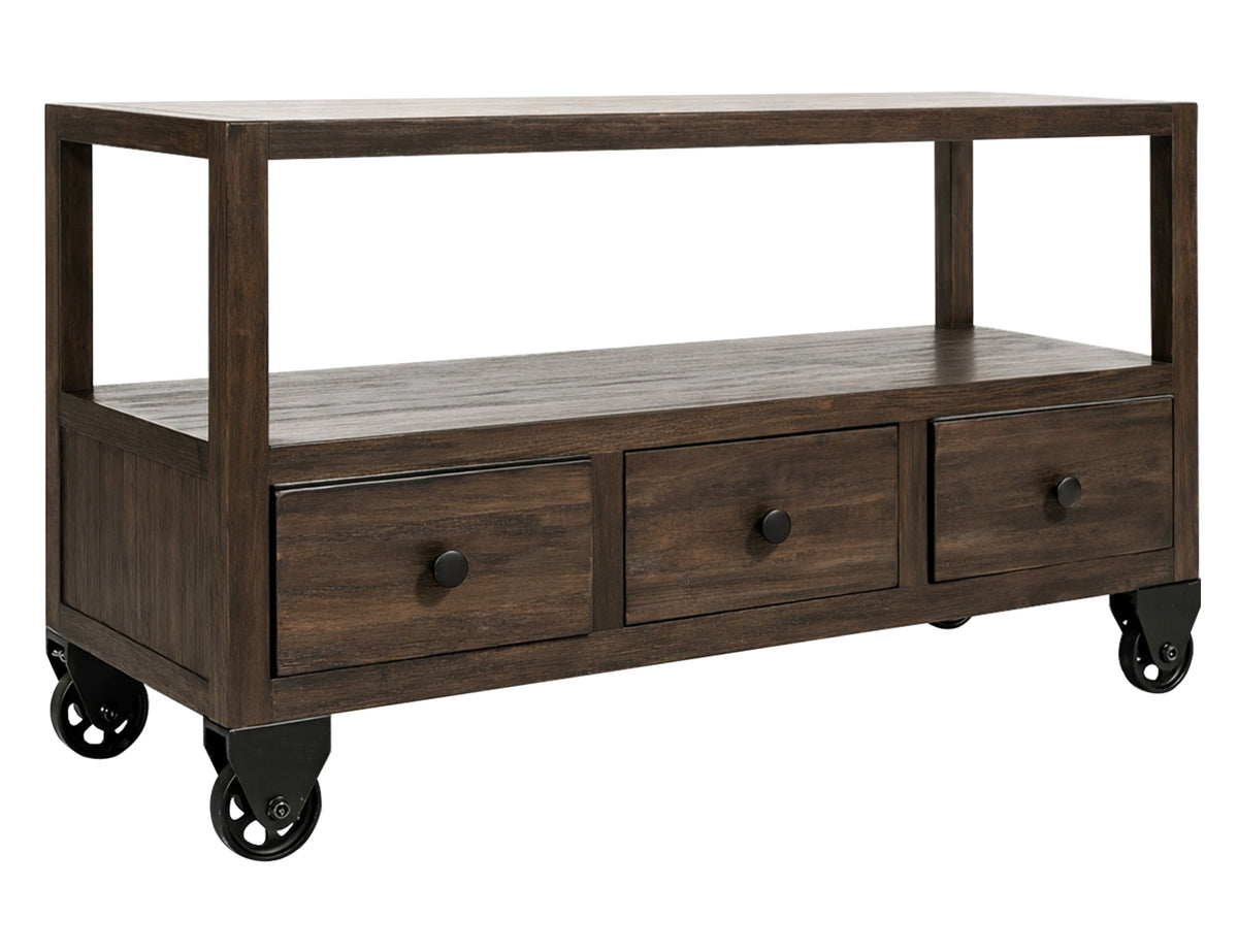 Oslo Sofa Table, Black, 3 Drawer , Sofa Table , 1 Shelf