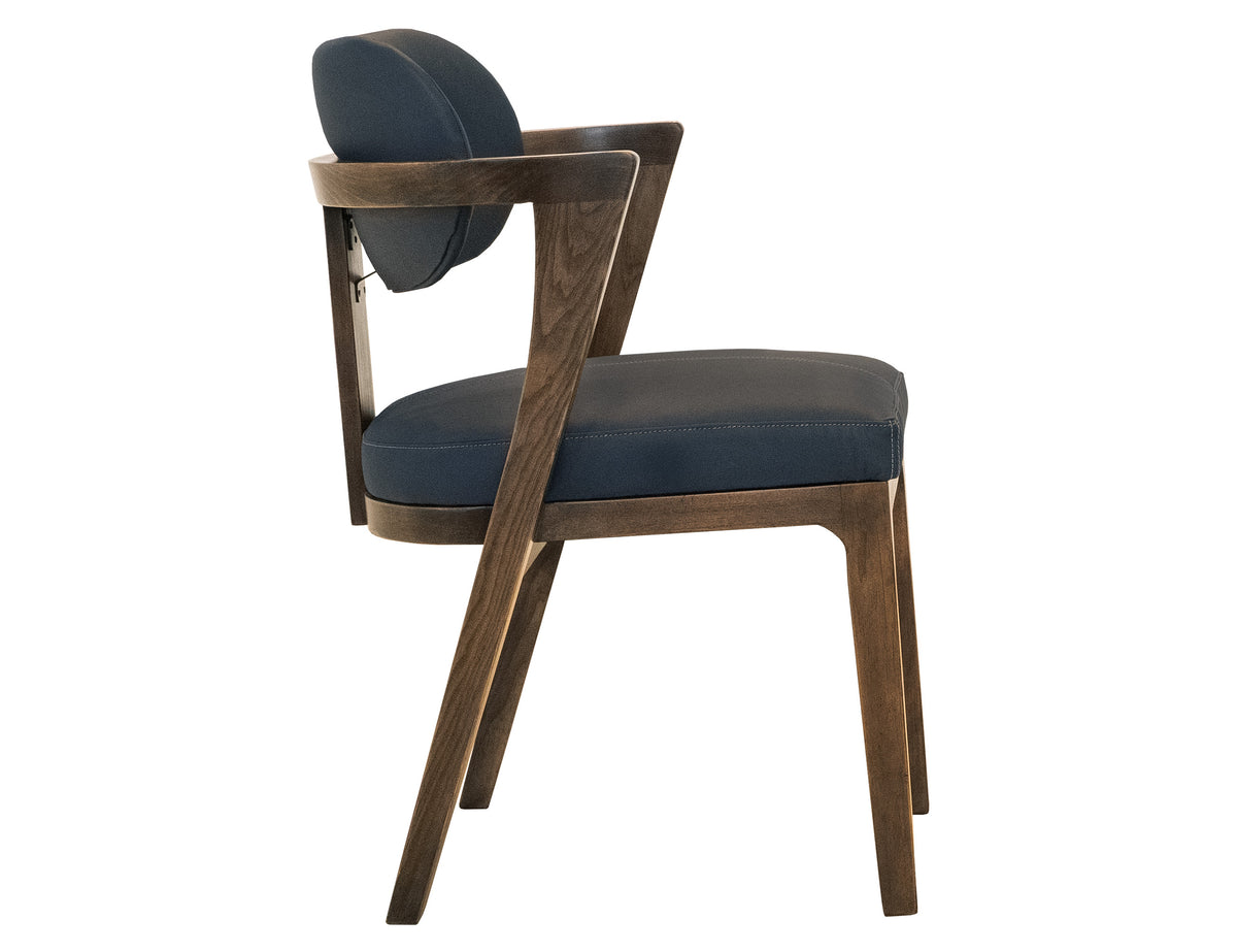 Zaphiro Upholstered Chair, Blue, (100% Leather)