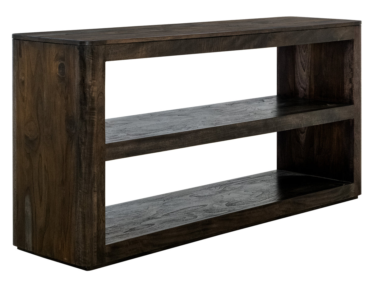 Black Balam Sofa Table, Black, 2 Shelf