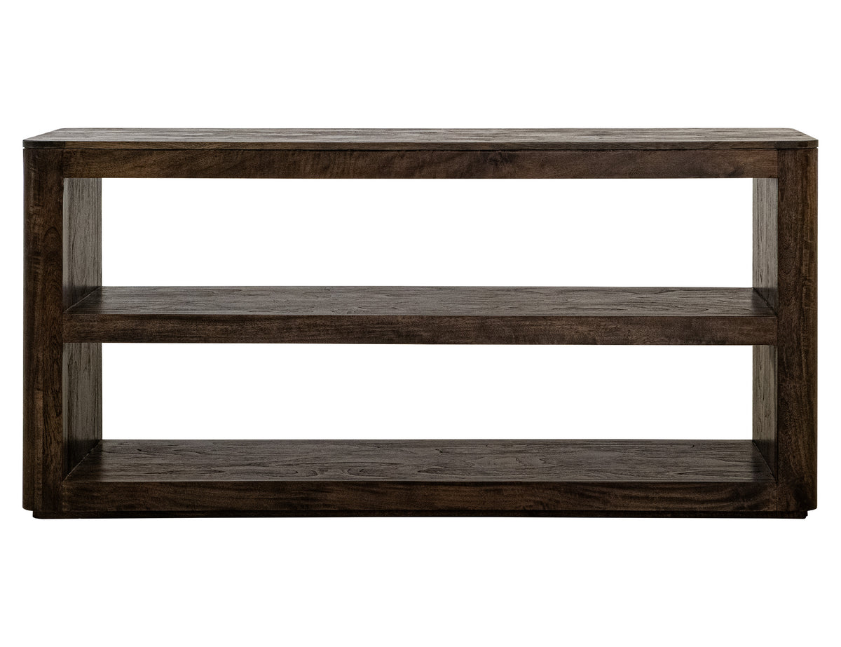 Black Balam Sofa Table, Black, 2 Shelf
