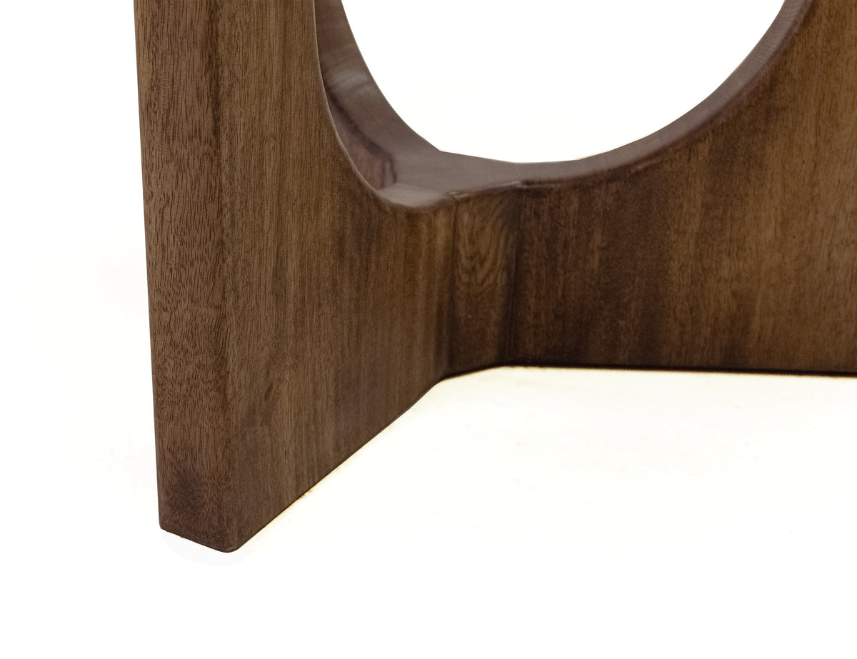 Silver Chairside Table, Brown