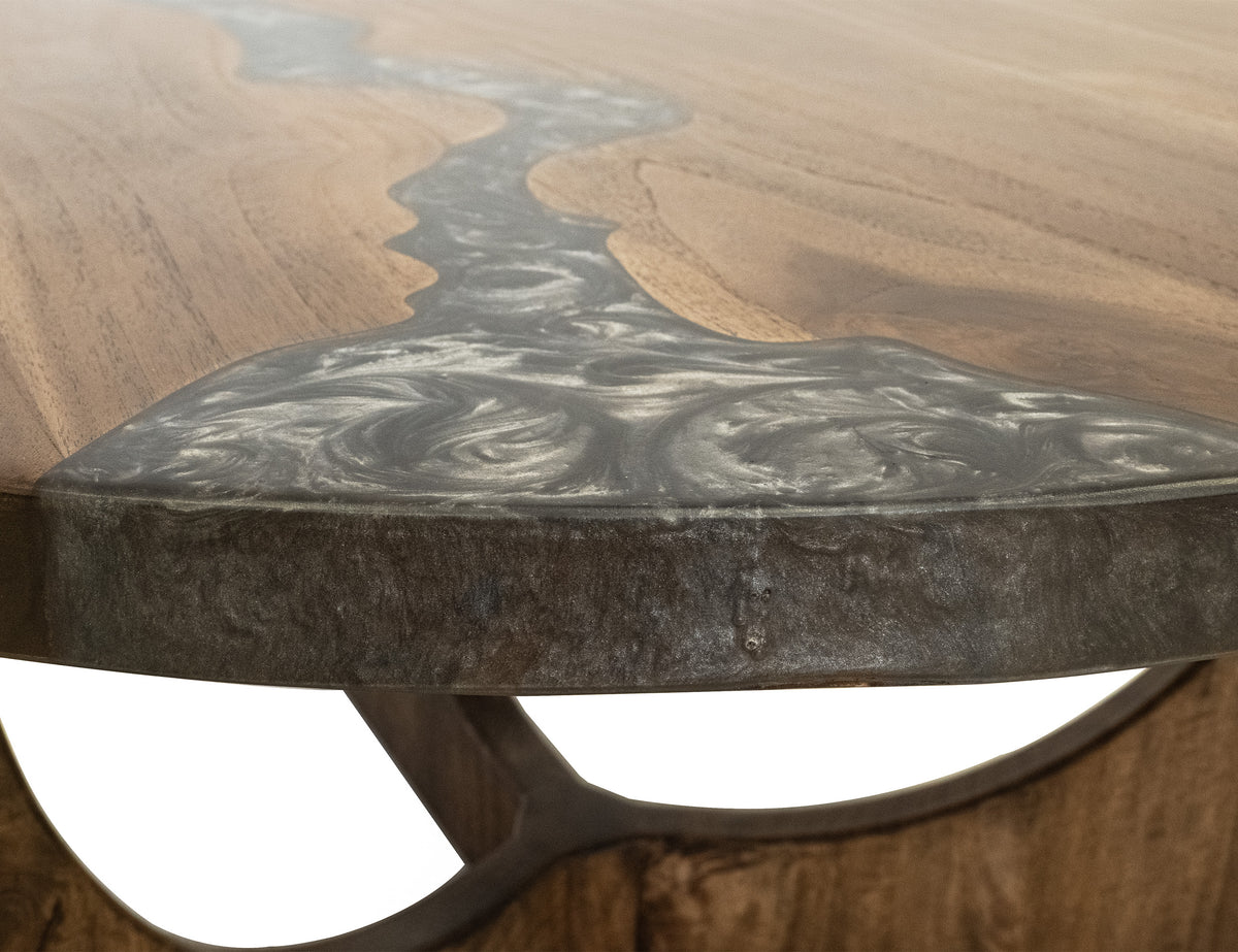 Silver Cocktail Table, Brown