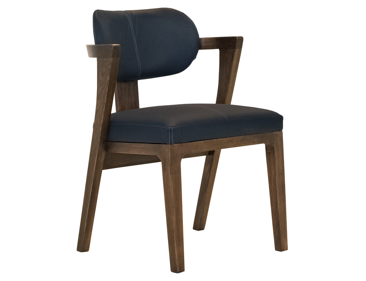 Zaphiro Upholstered Chair, Blue, (100% Leather)