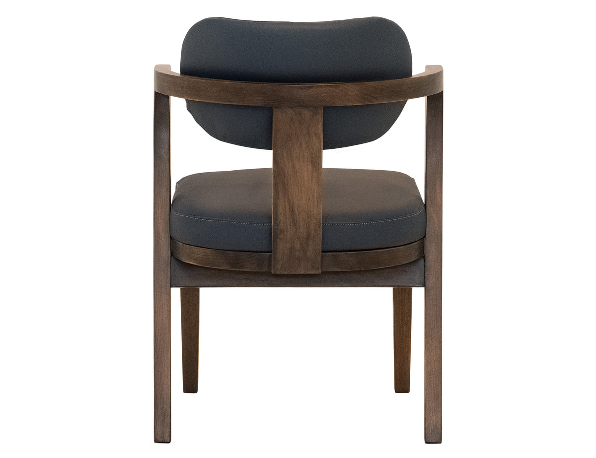 Zaphiro Upholstered Chair, Blue, (100% Leather)