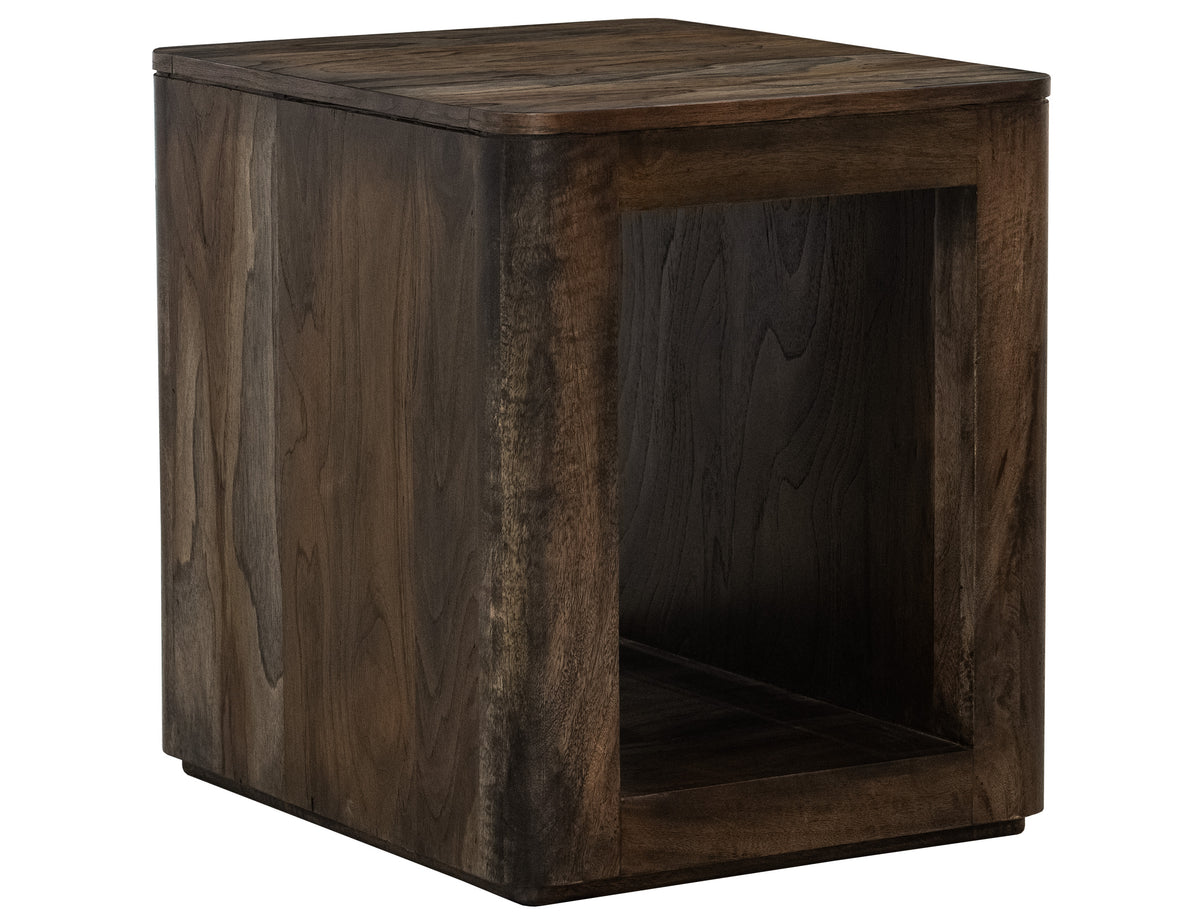 Black Balam Chairside Table, Black, 1 Shelf - IFD4423CST