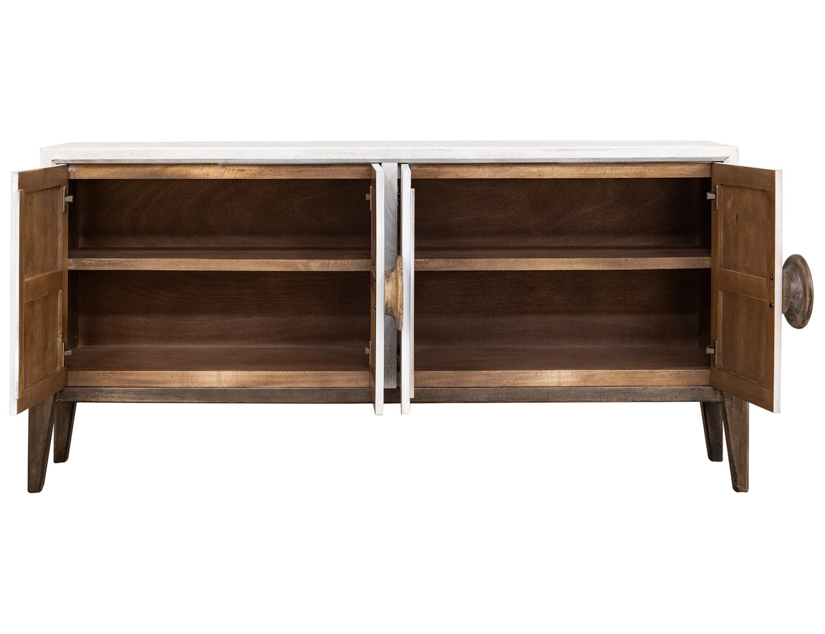 Moka White Console, 4 Door