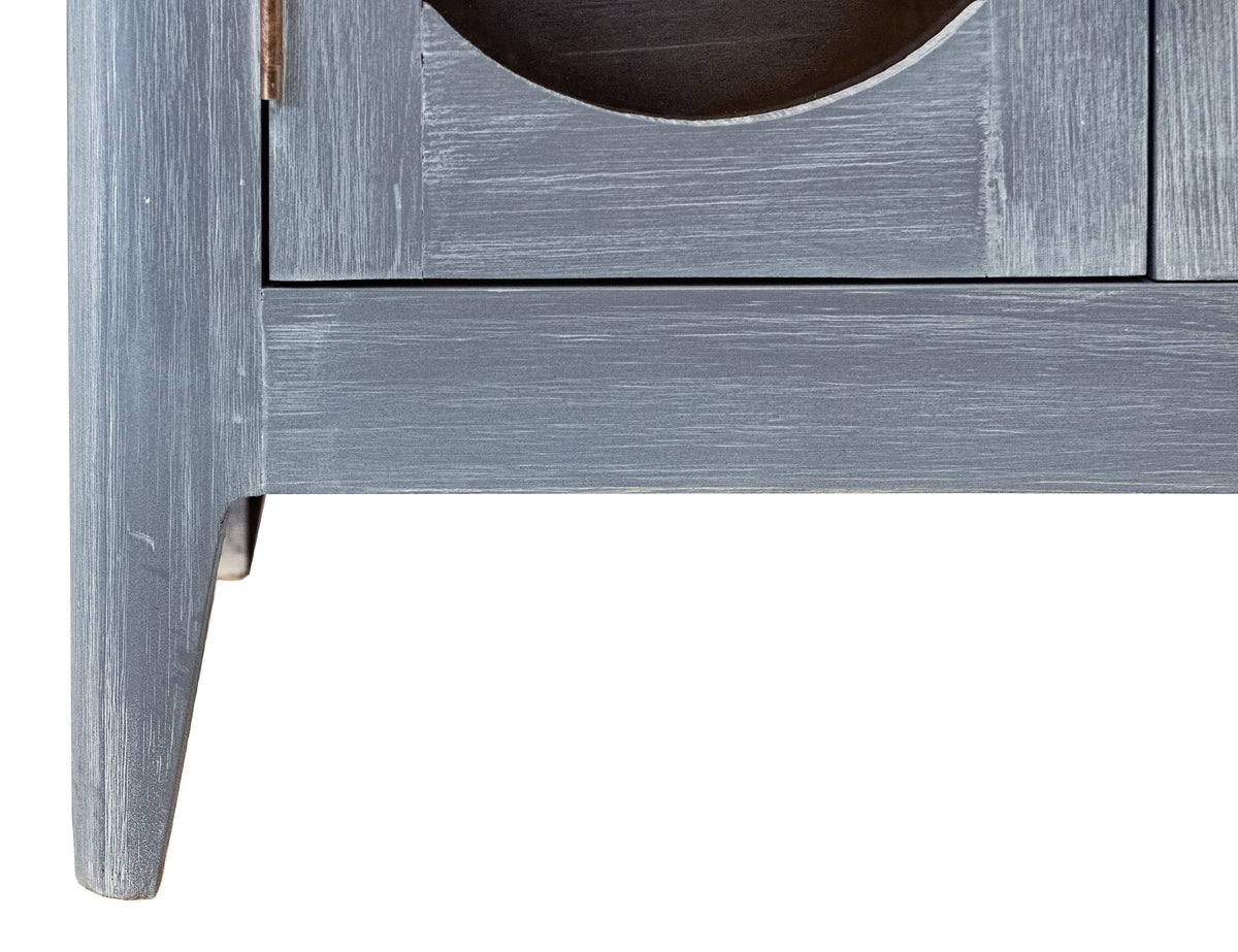 Brava Collection Console, Blue, 6 Door