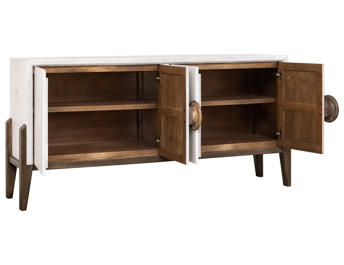 Moka White Console, 4 Door