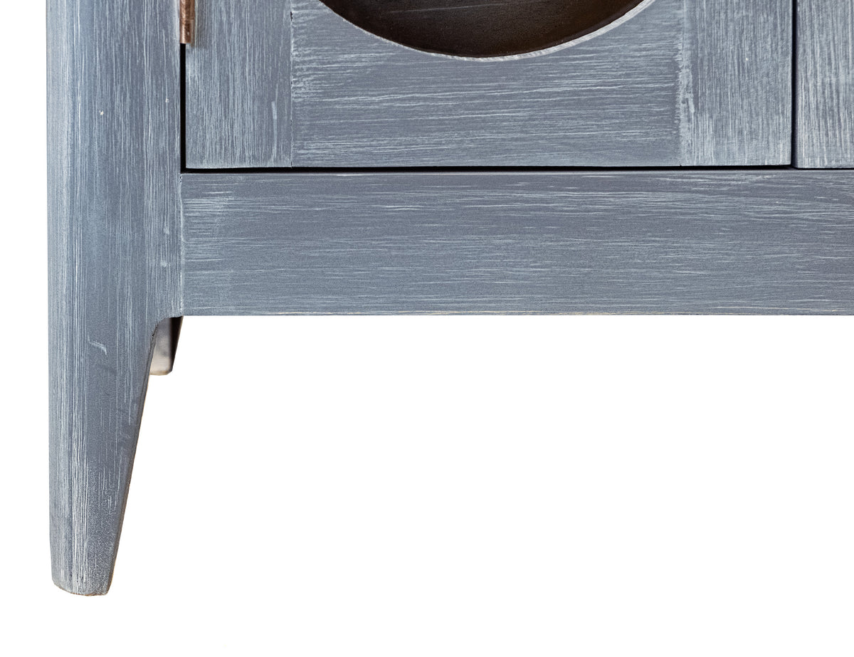 Brava Collection Console, Blue, 2 Door