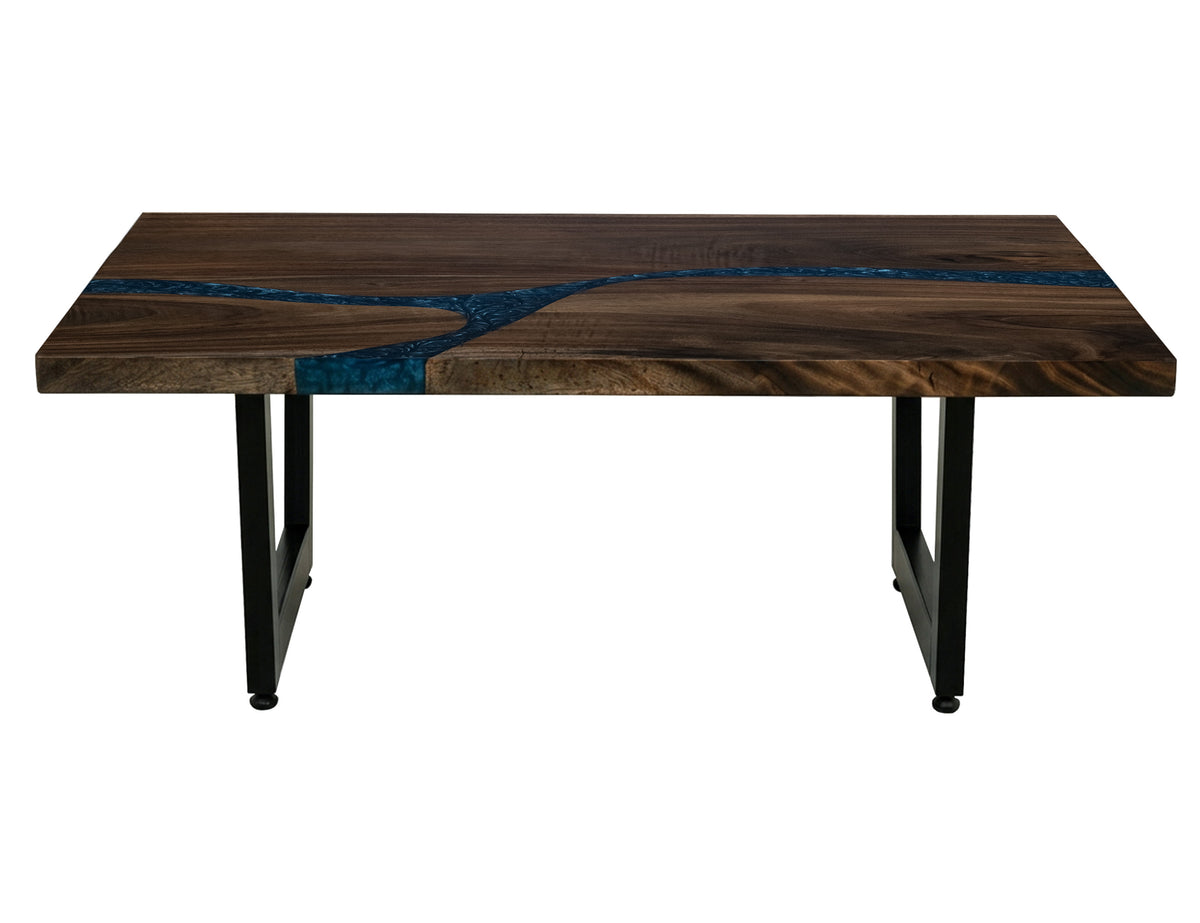 Zaphiro Cocktail Table, Brown - Parota & Resin