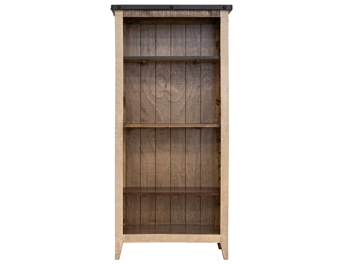 Antique Multicolor Bookcase, Multicolor, 12 Different Positions Available for Shelves (1 Middle Fixed Shelf + 2)