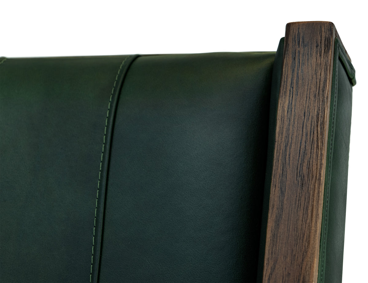 Balam Upholstered Chair, Black, (100% Leather)