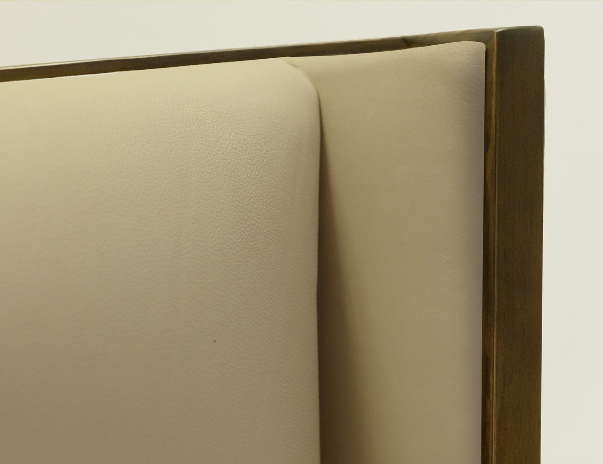 Silver Upholstered Chair, Ivory, (100% Leather) - Melina & Leather
