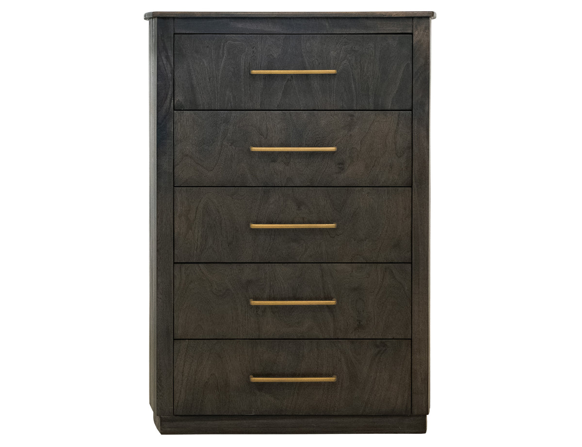 Dark Mezquite Chest, Black, 5 Drawer - IFD6632CHT