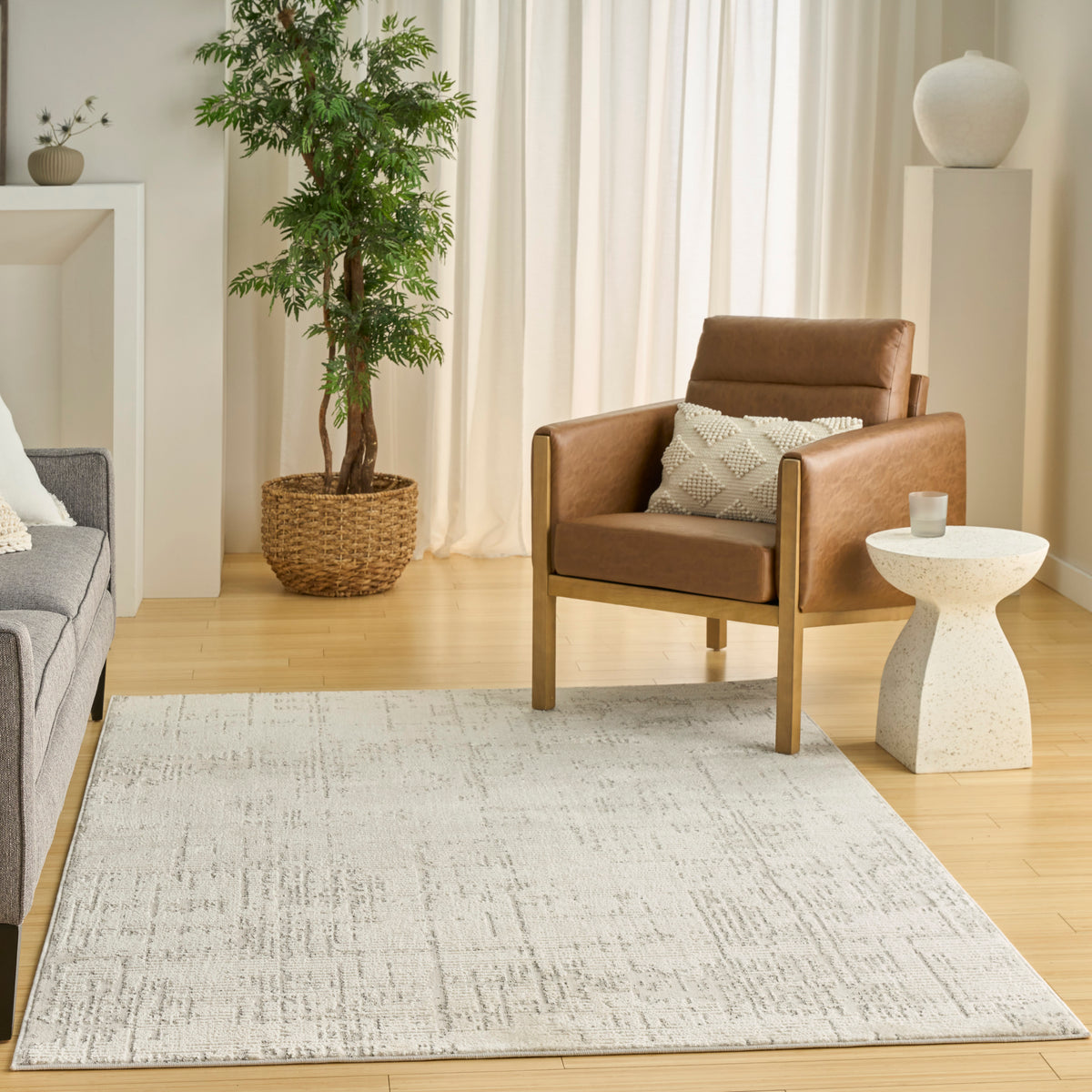 Ivory Hues IVH01 Ivory Grey Rug