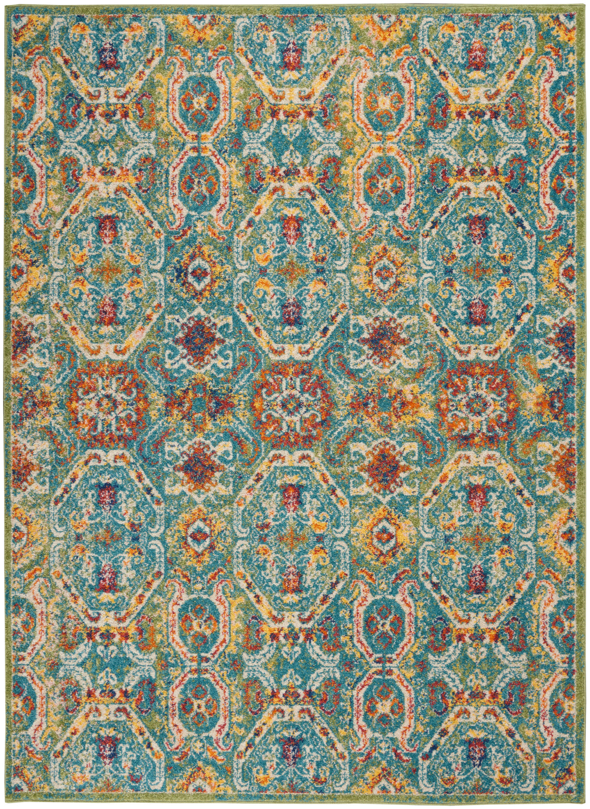 Allur ALR05 Turquoise Multicolor Rug