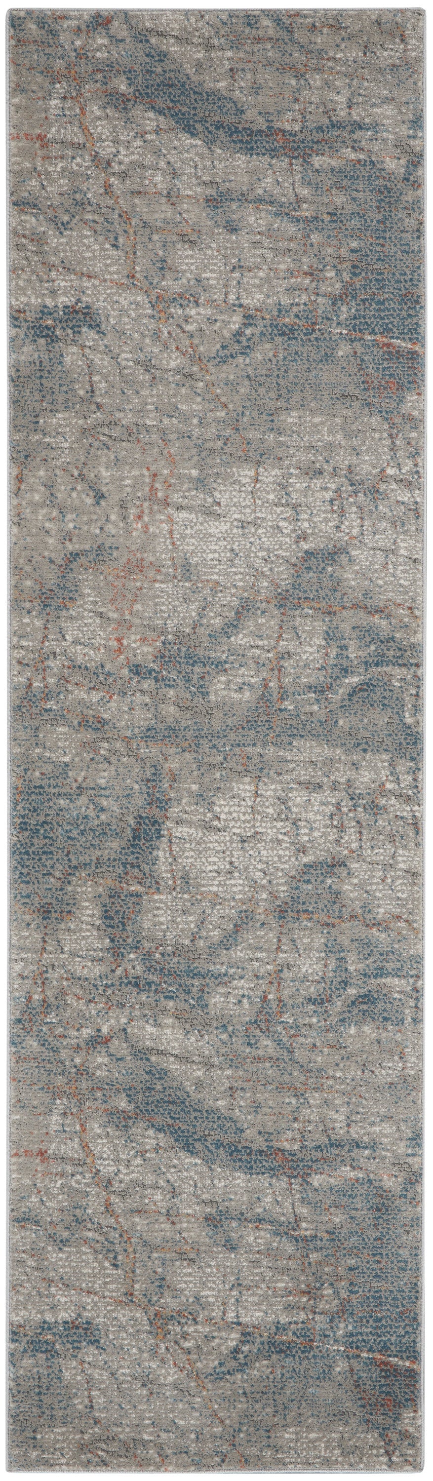 Rustic Textures RUS15 Light Grey Blue Rug